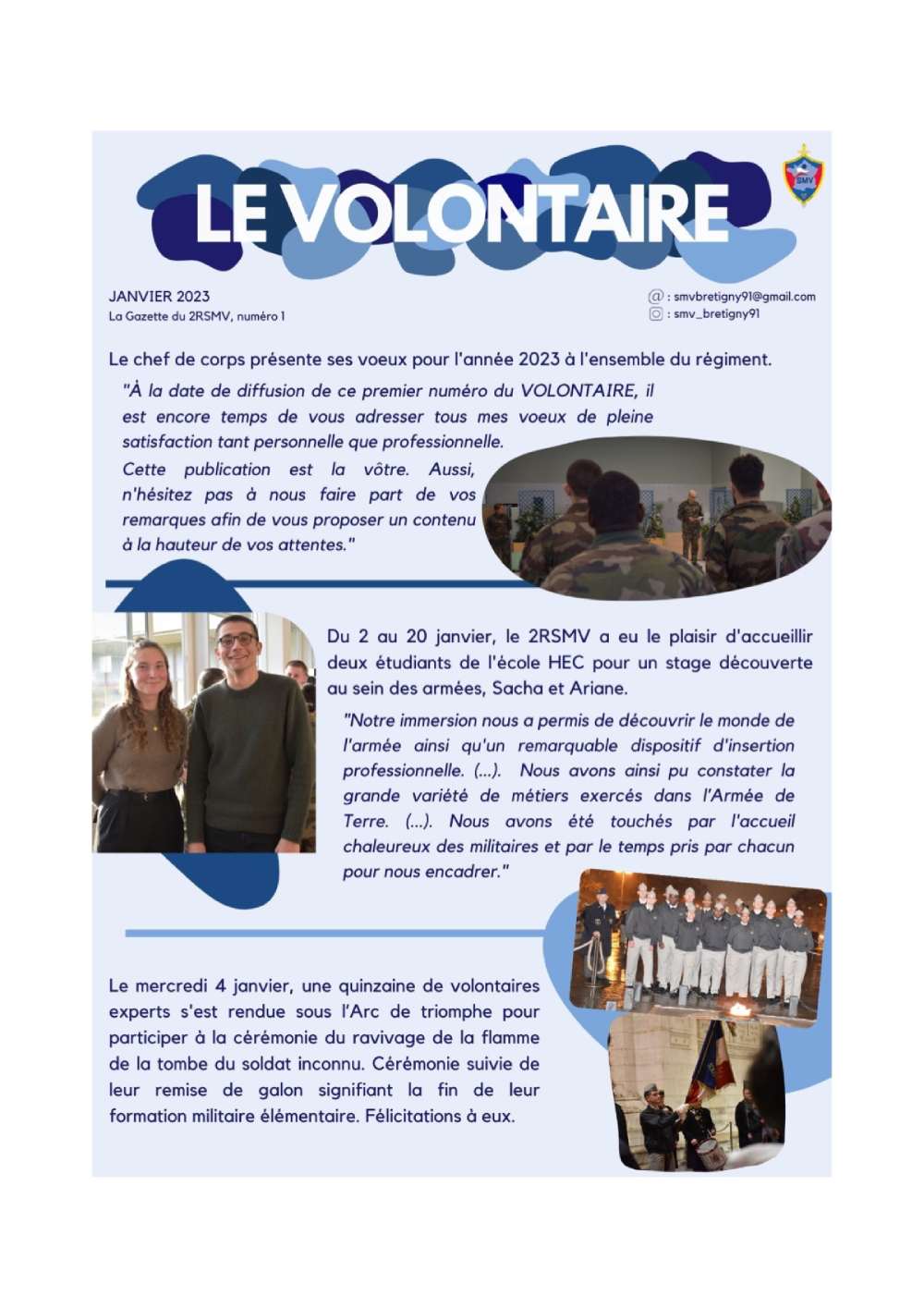 Le Volontaire : 2e RSMV - Janvier 2023